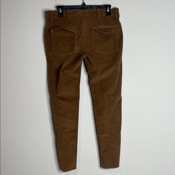 Nili Lotan | Women’s Brown Corduroy Jenna Raw Hem Ankle Pants Size 6 - Picture 6 of 8